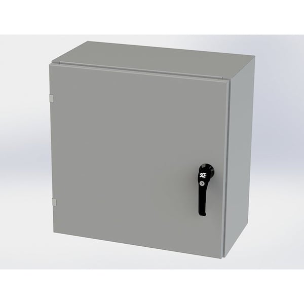1/4 Turn Latch, 3 Point Latch with Padlock/Keylock Handle Electrical Enclosures, 24 in H, 12 in D